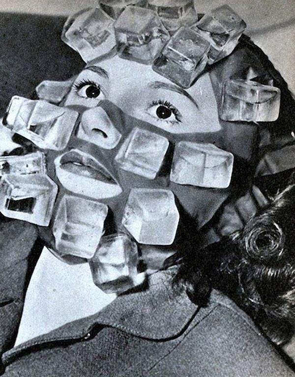 11. 1930 yıllarında Hollywood'da kadınlar ciltlerini genç tutmak için buz maskesi uyguluyorlardı.