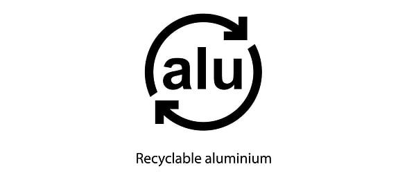 Alüminyum da geri dönüştürülebiliyor.