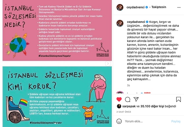 En büyük tepkilerden biri de Ceyda Düvenci'den geldi.