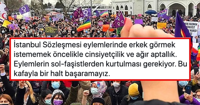 Eylemlerde En Önde Olamadığı İçin Kadınları Aptallık ve Cinsiyetçilikle Suçlayan Kişiye Gelen Tepkiler