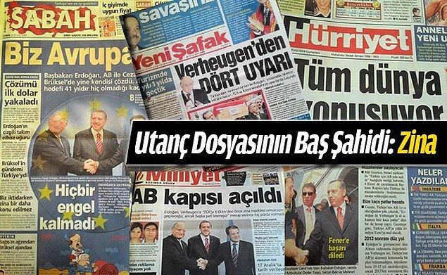 Özellikle 2004 yılında gerçekleşen AB üyelik müzakereleri sürecinde dönemin Başbakanı Recep Tayyip Erdoğan ve AKP hükümeti, Türk Ceza Kanunu'na (TCK) zina kavramının girmesiyle eşlerin birbirini aldatmasının önüne geçileceğini, kadın erkek eşitliğinin sağlanacağını savunmuştu.
