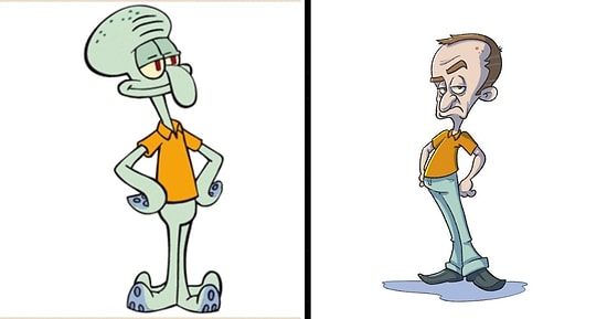 Художник показал, как бы выглядели персонажи "Губки Боба", будь они людьми (10 фото)