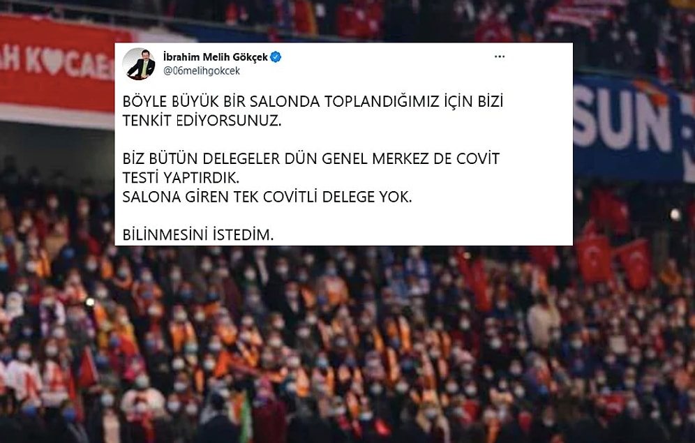 Melih Gökçek AKP Kongresi'nde Koronalı Olmadığını İddia Etti: 'Test Yaptırdık, Bilinmesini İstedim'