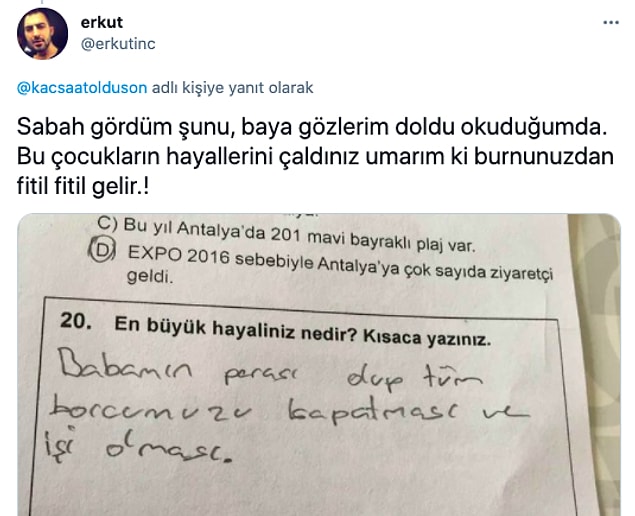 Makam odalarına binlerce liralara mobilya alınırken küçücük çocuklarımızın hayali babalarının borcu olmaması! Adaletsizliklerin hangi birisine isyan edeceğimizi şaşırdık artık...
