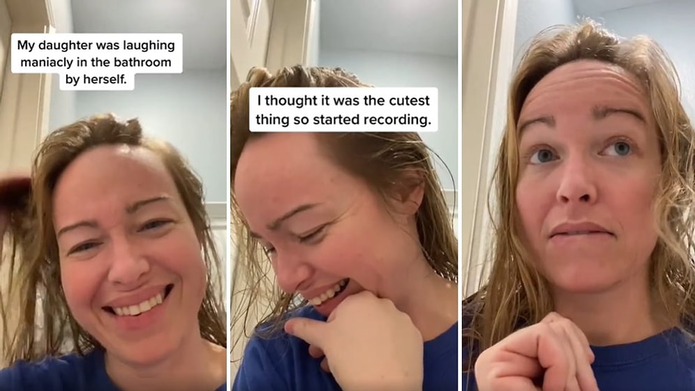 Kızının Banyodayken Çıkardığı Kıkırdama Seslerini Duyup, Eğlendiği Anları Kaydetmek İsteyen Anne Şoke Oldu