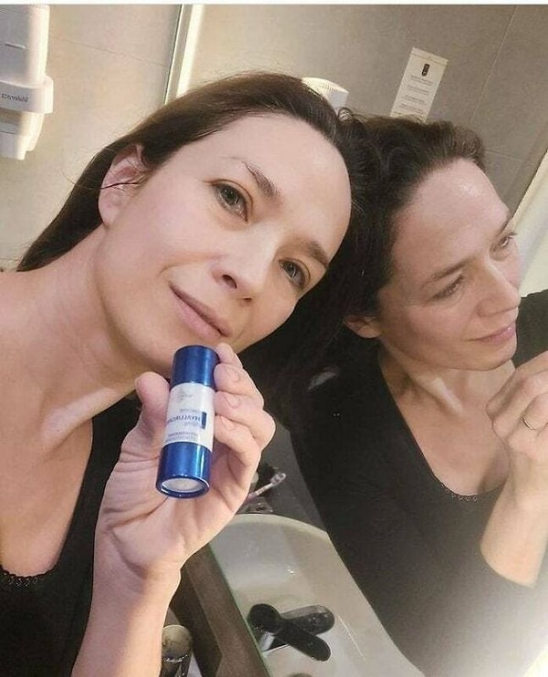 3. Размывая морщины, не забывайте также размывать свое отражение...