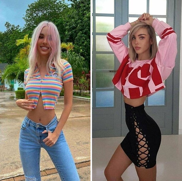 12. У нее миллион фолловеров и пойди угадай, сколько сотен тысяч голодают, чтобы иметь такую же талию, как у нее...