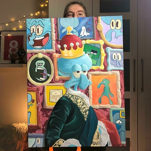 10. "Моей целью в этом году было закончить эту картину, и у меня ушло 3 месяца. Я знаю, что это не на 100% идеально, но я немного горжусь"