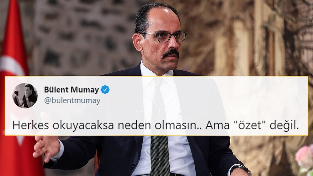 Hafta Sonu Kitap Okuma Çağrısı Yapan İbrahim Kalın'a Yorum Yağdı