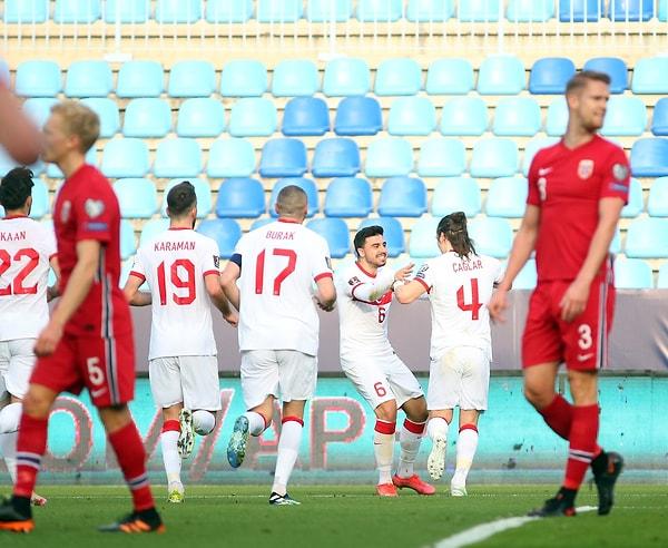 Türkiye, 2022 Dünya Kupası yolunda ikinci sınavına Norveç karşısında çıktı.