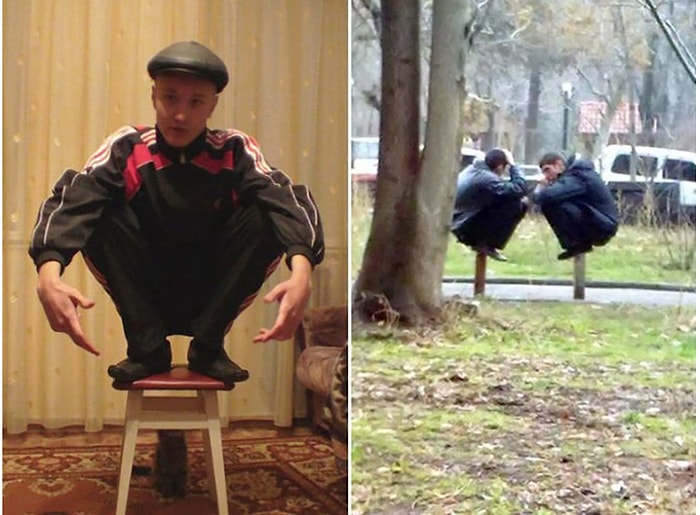 Краткая история российского "приседа" или сидения на корточках