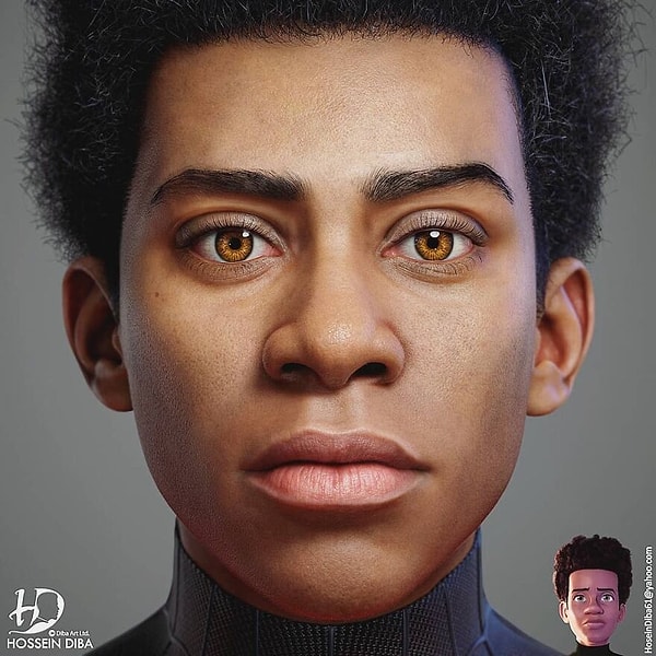 2. Майлз Моралес из анимационного фильма "Человек-паук: Через вселенные"