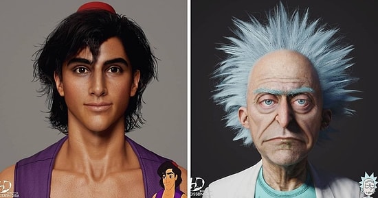 Как бы выглядели 20 персонажей известных мультфильмов, будь они людьми