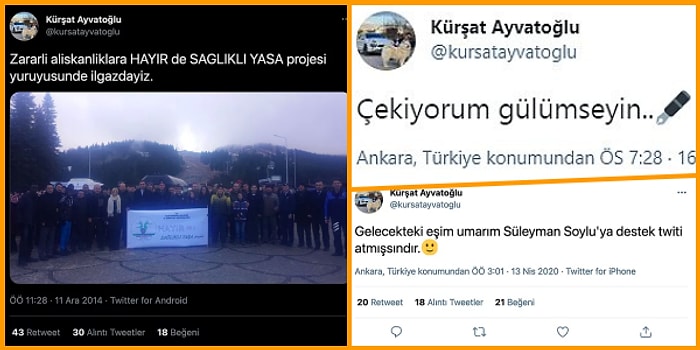 Son Günlerde Adı Pudra Şekeri ile Sıkça Anılan Kürşat Ayvatoğlu'nun Twitter Hesabından İlginç Paylaşımlar