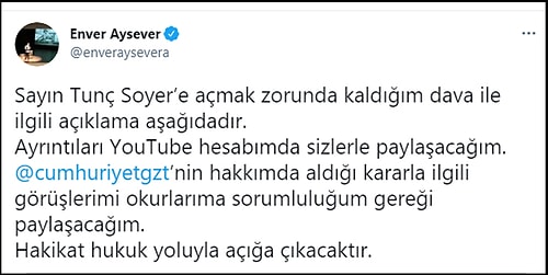 İhale Tartışmasında İkinci Perde: Enver Aysever, Tunç Soyer'e Dava Açıyor