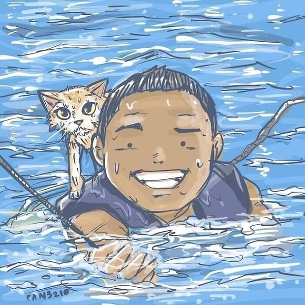 История вдохновила многих, а некоторые даже решили проиллюстрировать этот момент спасения