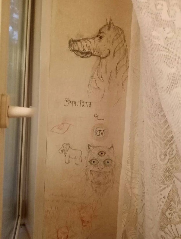 5. "Рисунки на память от творческих квартиросъемщиков".