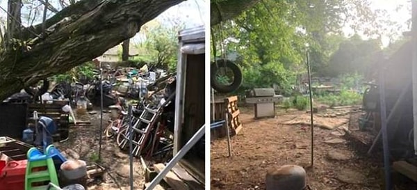 7. "Жилец, который снимал у нас дом на протяжении 6 лет, наконец-то съехал. Понадобилось 3 больших мусорных контейнера, чтобы очистить территорию после него".