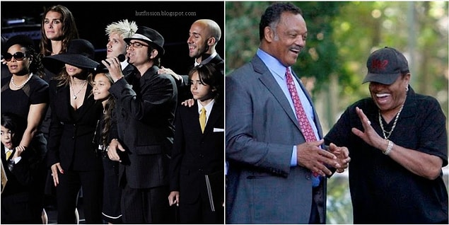 3. Micheal Jackson’ın cenaze töreninde yakınlarının pek de üzgün gibi durmaması, sahnede ve tören sonrası gizli gizli gülmeleri de birçok insanın şüphesini arttırdı ve canını sıktı.