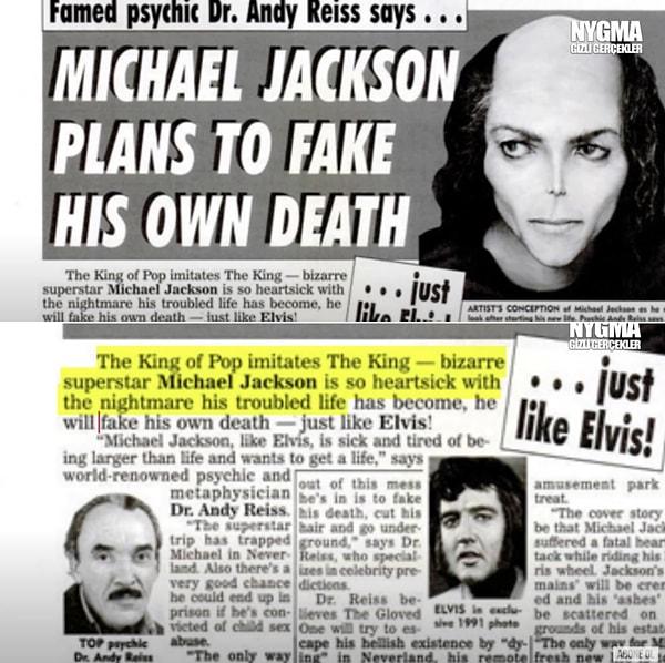 8. Michael Jackson’ın ölümünden 10 yıl önce, 1999’da bir gazetede yayınlanmış ilginç bir haber ortaya çıktı.