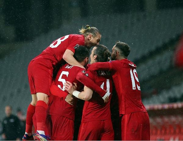 A Milli Takım!ın gollerini Kenan Karaman, Hakan Çalhanoğlu ve penaltıdan Burak Yılmaz kaydetti.