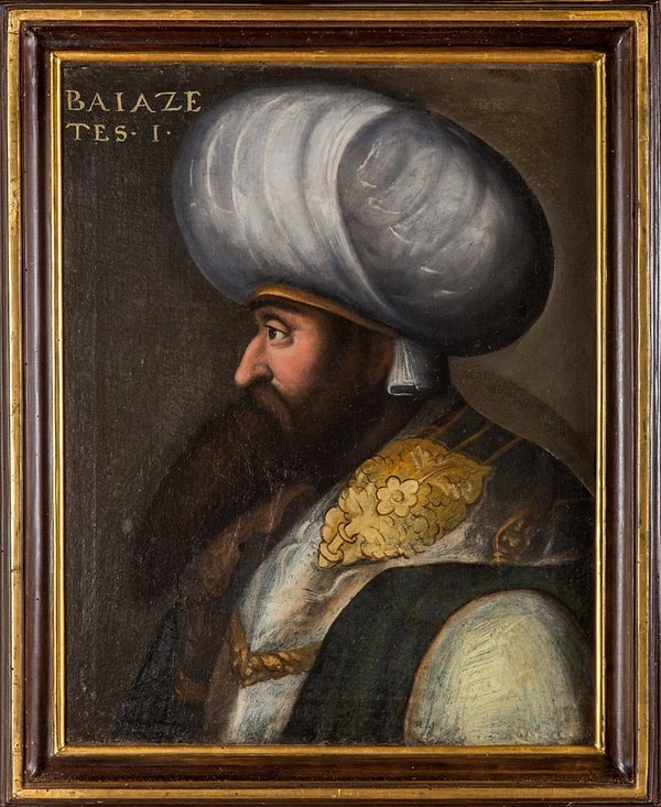 6. 1525–1605 yılları arasında Floransa'da yaşamış olan ressam Cristofano dell'Altissimo tarafından yapılmış bir I. Bayezid portresi.