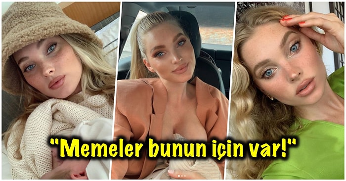 Bebeğini Emzirdiği Bir Fotoğrafını Paylaşan Elsa Hosk Erkek Takipçilerinden Gelen Mesajlara Tepkisiz Kalamadı!