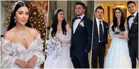 Milli Futbolcu Ozan Tufan ile Nişanlısı Rojin Haspolat Çırağan Sarayı'nda Dünyaevine Girdi