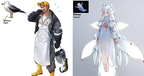 Художник переосмысливает животных, насекомых, предметы повседневного обихода и еду как героев аниме (20 фото)