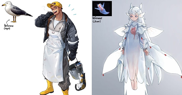 Художник переосмысливает животных, насекомых, предметы повседневного обихода и еду как героев аниме (20 фото)