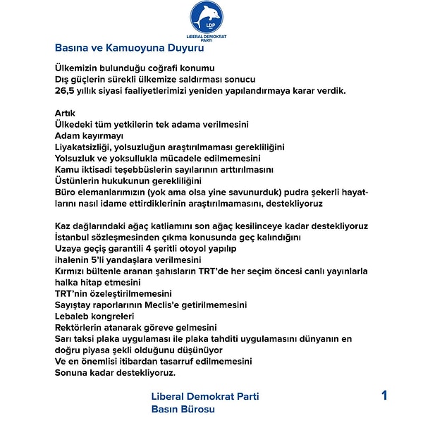 "Büro elemanlarımızın pudra şekerli hayatlarını nasıl idame ettirdiklerinin araştırılmamasını destekliyoruz"