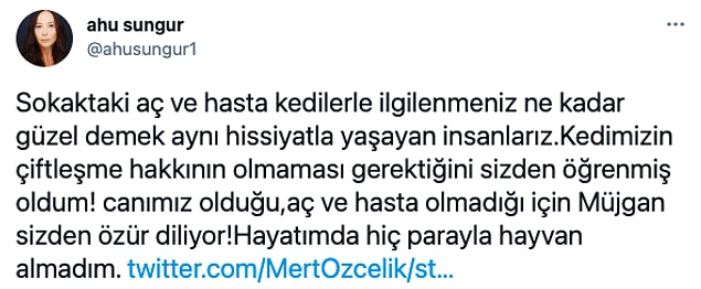 Gelen tepkiler üzerine de Ahu Hanım açtı ağzını, yumdu gözünü...