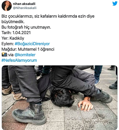 Boğaziçililere Polis Müdahalesine Karşı Sosyal Medyada #NefesAlamıyorum Tepkisi