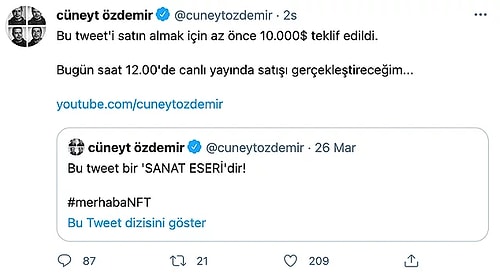 NFT Çılgınlığı Son Gaz Devam: Saba Tümer'in Bol Kahkahalı Tweeti 90 bin Liraya Satıldı