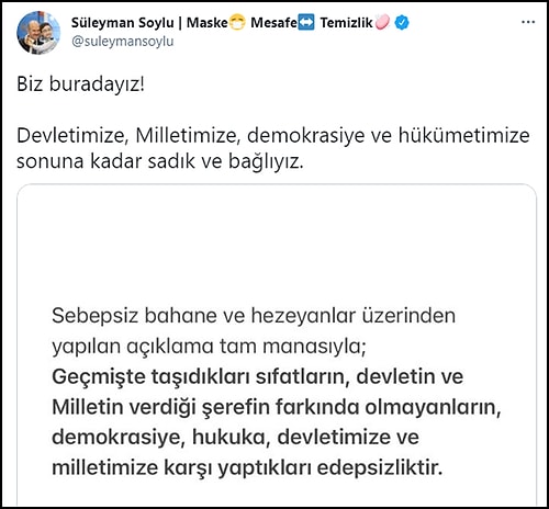 Emniyet, Jandarma ve MSB'den Peş Peşe 'Bildiri' Açıklaması: 'Hükümetimize Sonuna Kadar Sadık ve Bağlıyız'