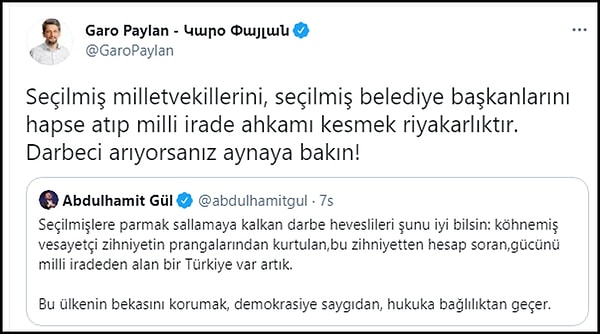 HDP'li Paylan: 'Darbeci arıyorsanız aynaya bakın'