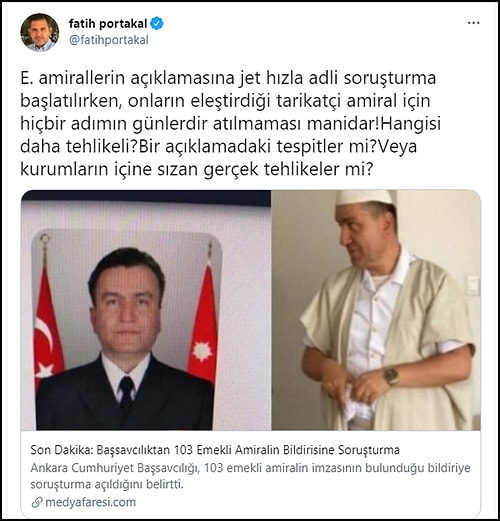 Emekli Amirallerin Bildirisinin AKP Tarafından 'Darbe' Olarak Yorumlanması Sosyal Medyanın Gündeminde