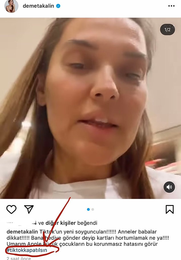 7. Sanki 7 yaşındaki çocuğunun TikTok hesabının reklamını bir başkası yapmış gibi bir de.