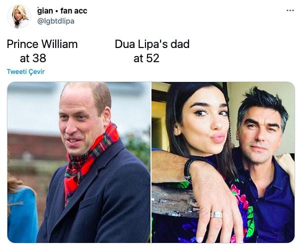 11. "38 yaşındaki Prens William vs Dua Lipa'nın 52 yaşındaki babası"