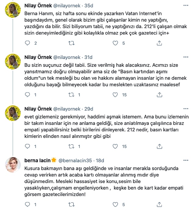 İnsanlar sitem etmeye devam etti.