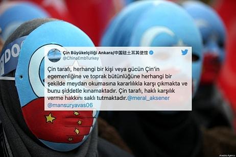 Çin Büyükelçiliği'nin Yavaş ve Akşener'in Doğu Türkistan Paylaşımına Yanıtı Tepkilerin Odağında