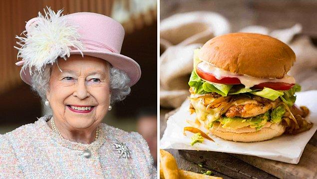1. Kraliçe hamburgerini ekmeksiz tercih eder.