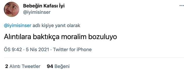 Paylaşımı yapan sorduğuna pişman olmuş gibi görünüyor. Siz ne düşünüyorsunuz?