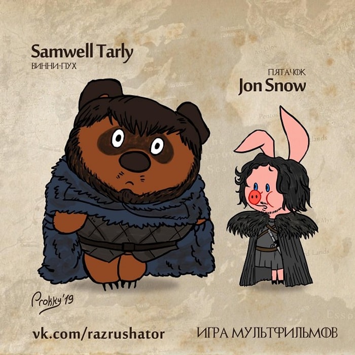 Как выглядела бы "Игра престолов" с советскими героями мультфильмов?
