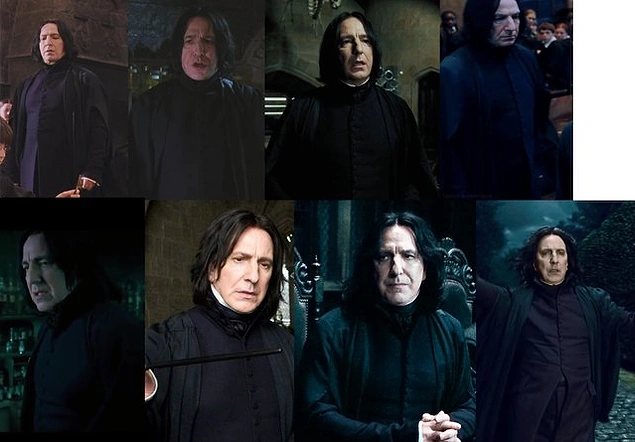 Harry Potter (2001-2011) serisinde, kostümü hiç değişmeyen tek karakter Severus Snape'tir.