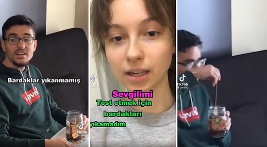 Sevgilisi Bardakları Yıkamadığı İçin Sallama Çayı Kavanozda İçen Erkek