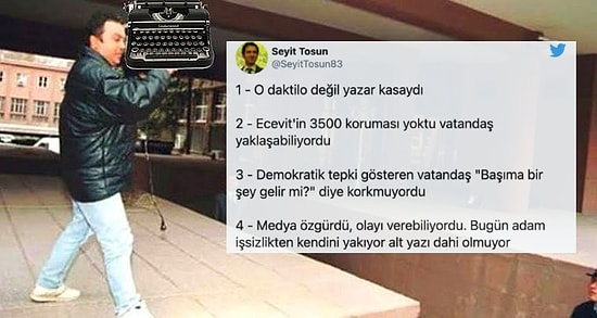 Erdoğan'ın 'Ecevit'e O Daktilolar Neden Atıldı?' Sözleri Sosyal Medyanın Gündeminde...