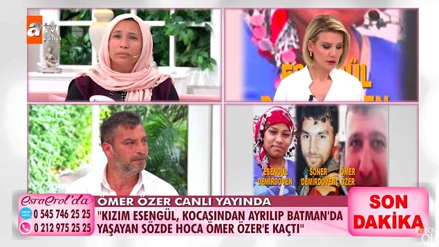 Reyhan ve Tayfun isimli anne/baba kızları Esengül için Esra Erol'dan yardım istedi. Ailenin anlattıkları hem program ekibinin hem de bizlerin aklını küçük çaplı karıştırdı.