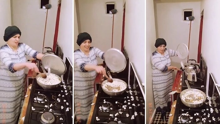 Pilav Karıştırır Gibi Mısır Patlatan Ablanın İzlerken Sinir Krizi Geçireceğiniz Görüntüleri