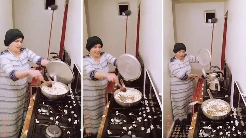 Pilav Karıştırır Gibi Mısır Patlatan Ablanın İzlerken Sinir Krizi Geçireceğiniz Görüntüleri